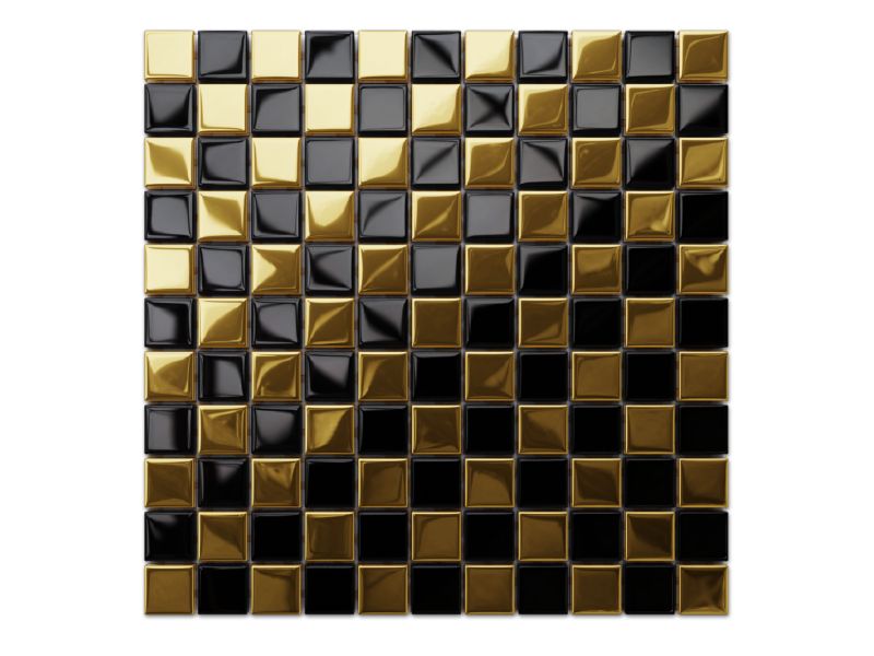 Mozaika szklana Ilcom nero gold 30x30cm 1 szt.