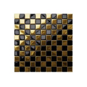 Mozaika szklana Ilcom nero gold 30x30cm 1 szt.