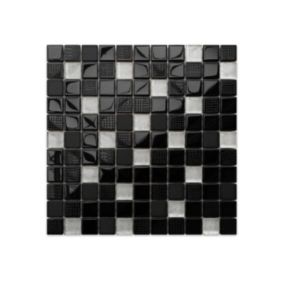 Mozaika szklana Ilcom nero silverstar 30x30cm 1 szt.