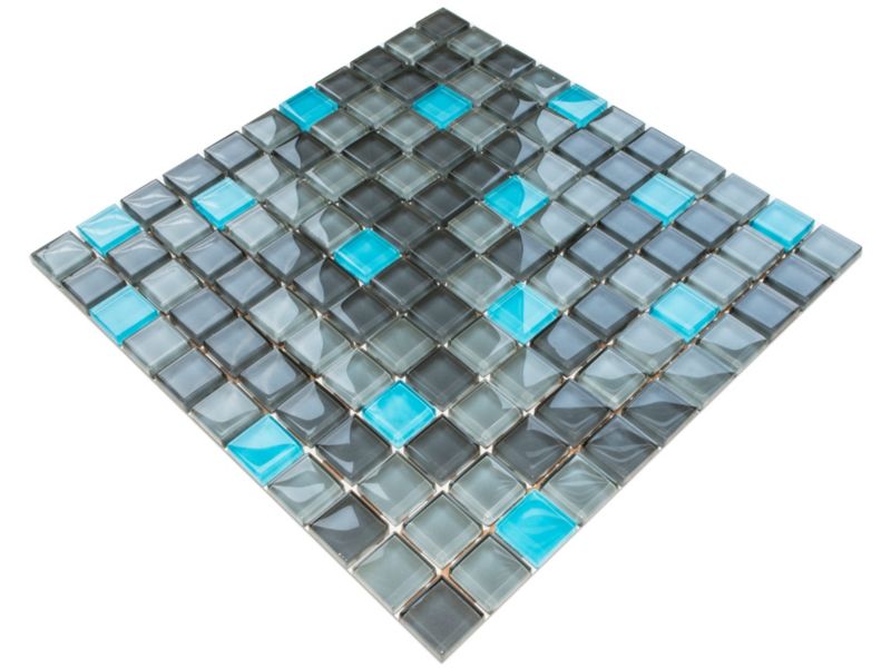 Mozaika szklana Ilcom rocka tonic blue niebieska 30x30cm 1 szt.