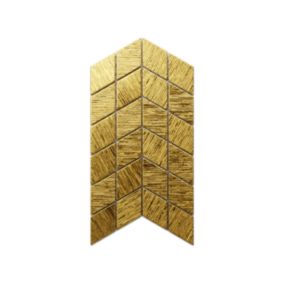 Mozaika szklana Ilcom romb double chevron złota gold struktura 17.2 x 29.8 cm 1 szt.