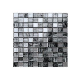 Mozaika szklana Ilcom silver brokat aluminium jeans 30x30cm 1 szt.