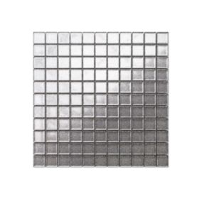 Mozaika szklana Ilcom srebrna silver brokat 30x30cm 1 szt.