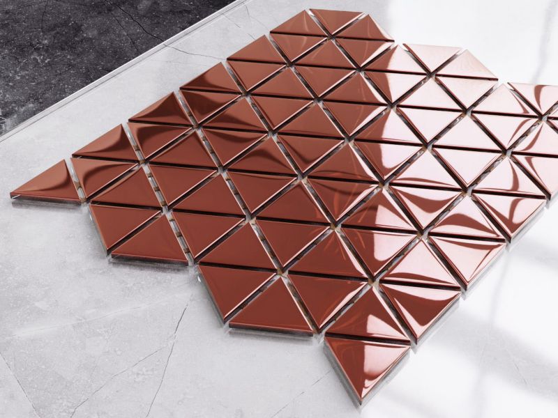 Mozaika szklana Ilcom triangle blanket copper rose metallic 26.3 x 30.3 cm 1 szt.