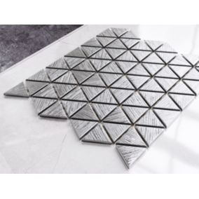 Mozaika szklana Ilcom triangle blanket silver srebrna chrom struktura 26.3 x 30.3 cm 1 szt.