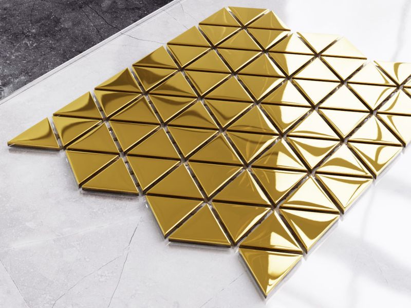 Mozaika szklana Ilcom triangle blanket złota gold 26.3 x 30.3 cm 1 szt.