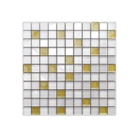 Mozaika szklana Ilcom white goldstar 30x30cm 1 szt.