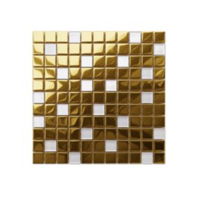 Mozaika szklana Ilcom złota biała perła solaris 30x30cm 1 szt.