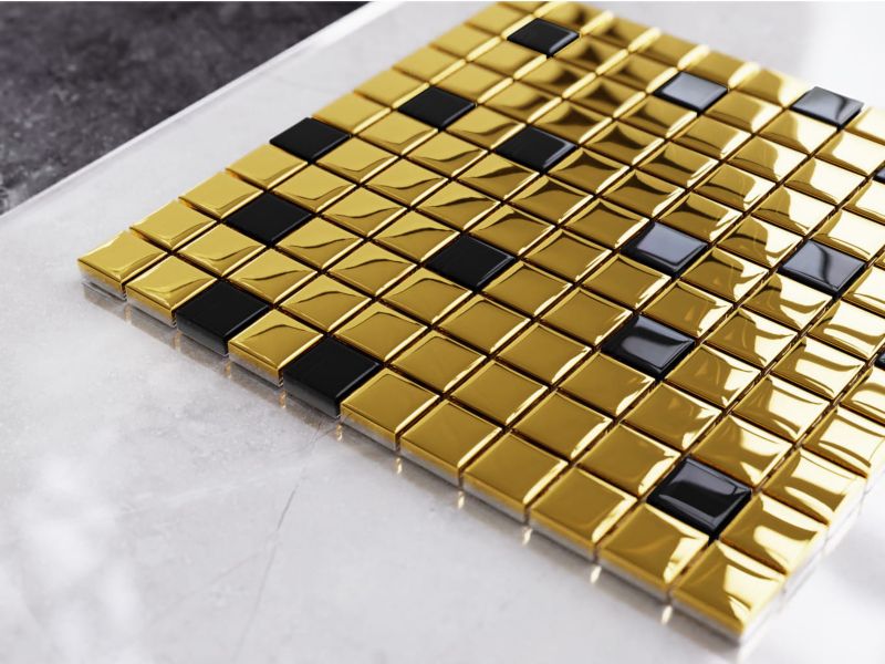 Mozaika szklana Ilcom złota gold glamour 30x30cm  1 szt.