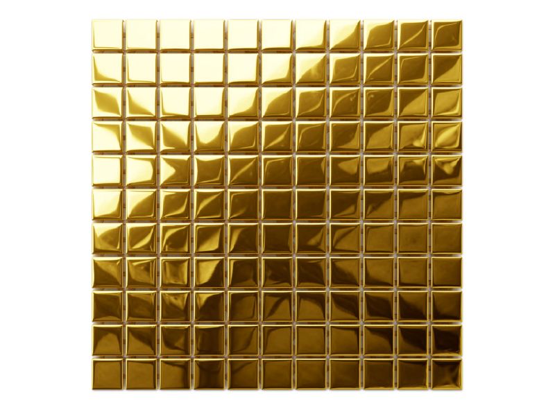 Mozaika szklana Ilcom złota gold metallic 30x30cm 8mm 1 szt.