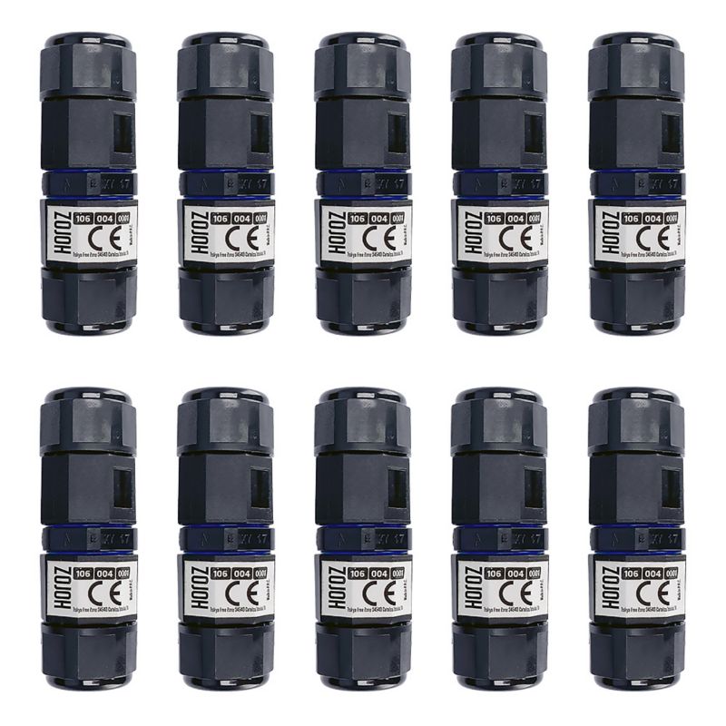 Mufa hermetyczna HOROZ konektor kablowy, IP68, prosty, 0.5-2.5mm², 16A, 250V  10szt