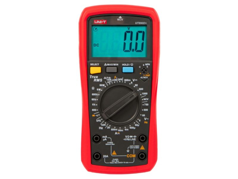 Multimetr UNI-T miernik cyfrowy prądu napięcia LCD TrueRMS UT890D+ 1 szt.