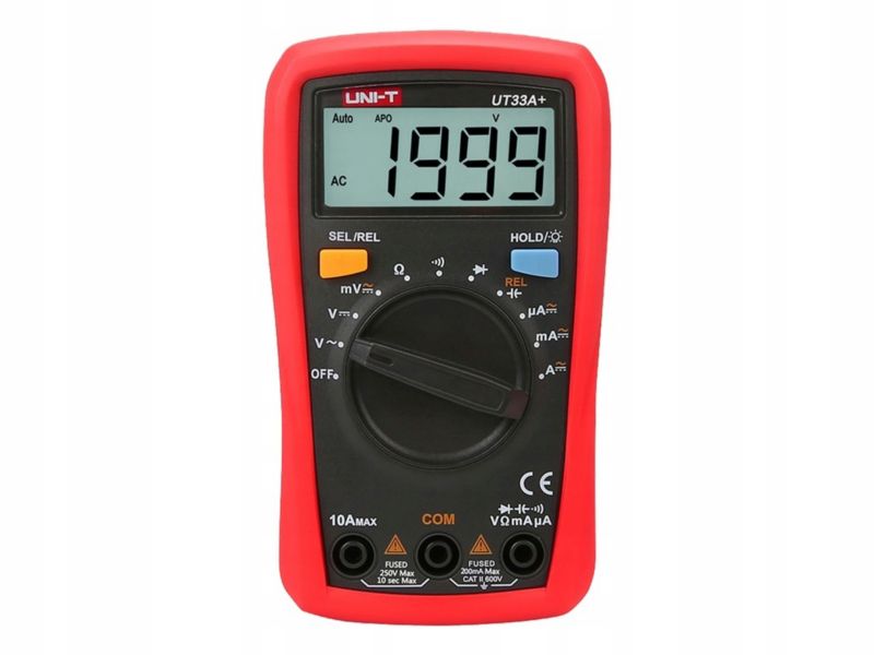 Multimetr UNI-T miernik prądu tester napięcia rezystancji LCD UT33A+ 1 szt.