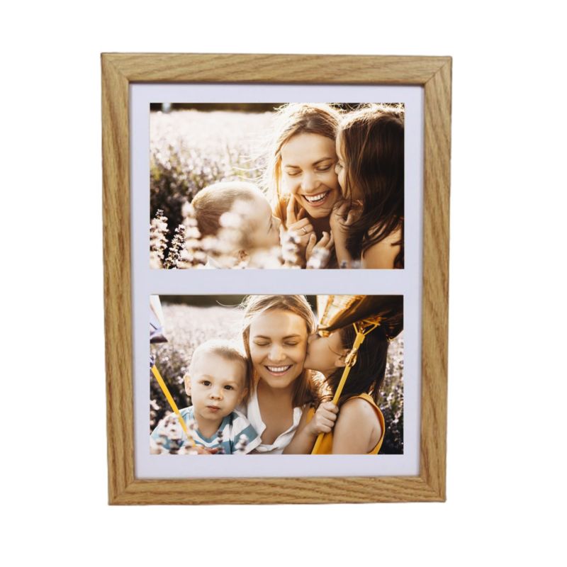 Multiramka BD art Basic 17x23 passe-partout 2 zdjęcia 10x15 dębowa 1 szt.