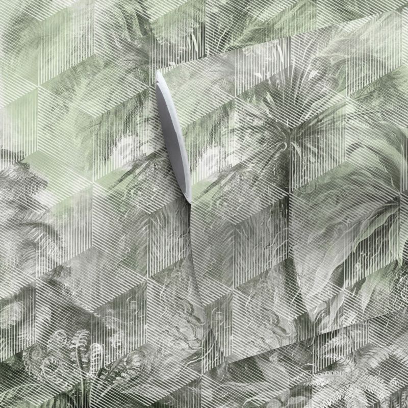 Mural winylowy na flizelinie GoodHome Tanan palmy jasny zielony