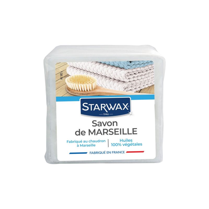 Mydło marsylskie Kostka, Starwax, 100% Olejów roślinnych, Skuteczne usuwanie plam 0,3 kg
