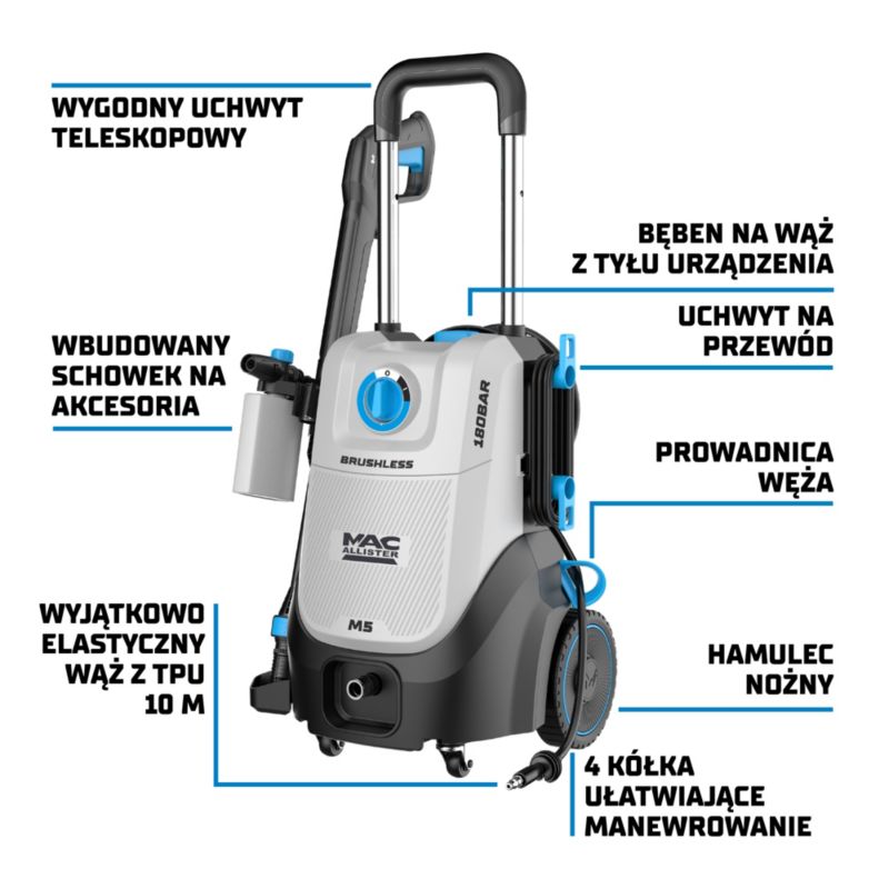 Myjka ciśnieniowa Mac Allister M5 2500W 180 bar