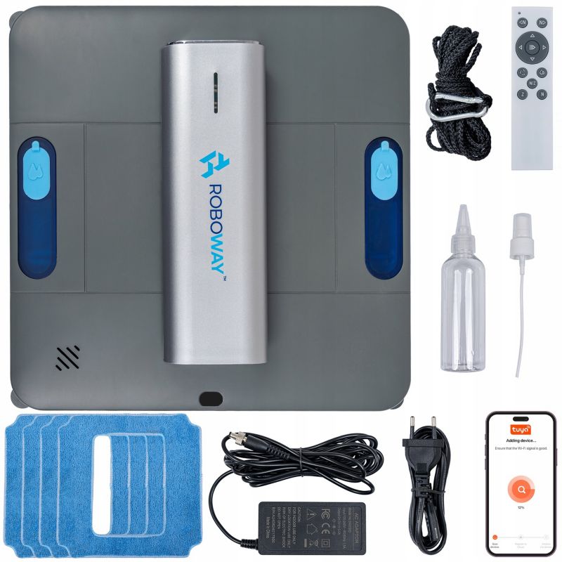 Myjka do okien ROBOWAY robot inteligentny pilot wifi akcesoria zestaw 1szt.