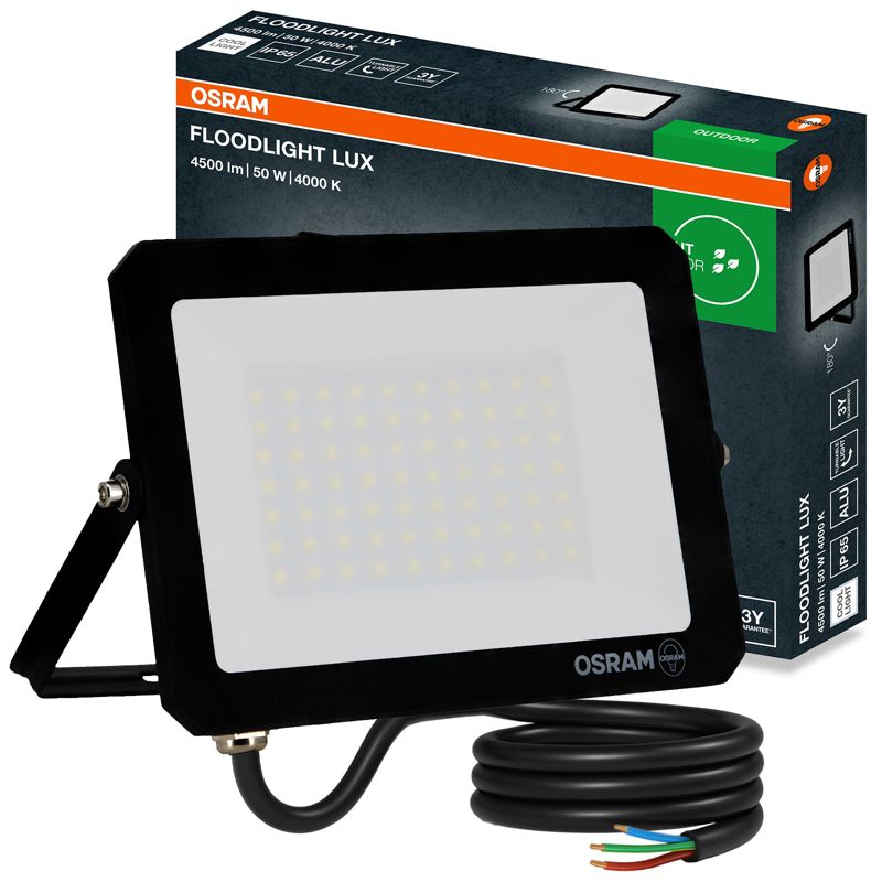 Naświetlacz Floodlight Lux LED Osram Halogen Zewnętrzny Reflektor 50W 4000K 4500lm IP65 1szt.
