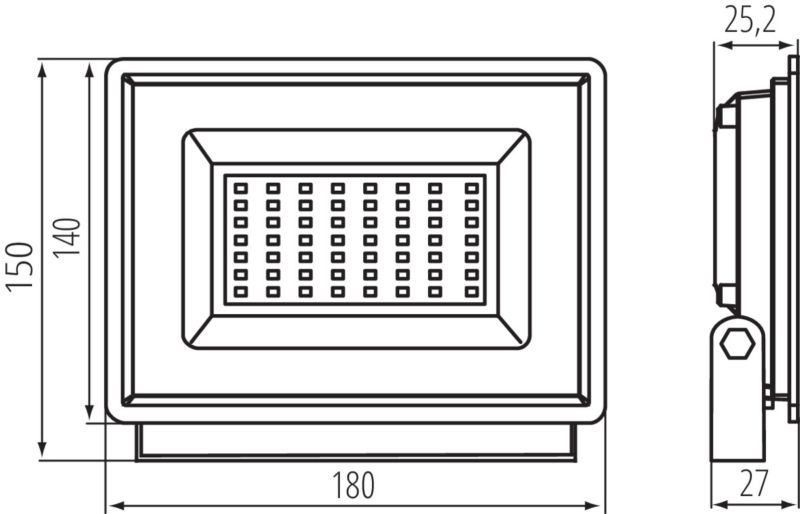 Naświetlacz LED LightLogic LL FDL LED 50W-B 31416 1 szt.