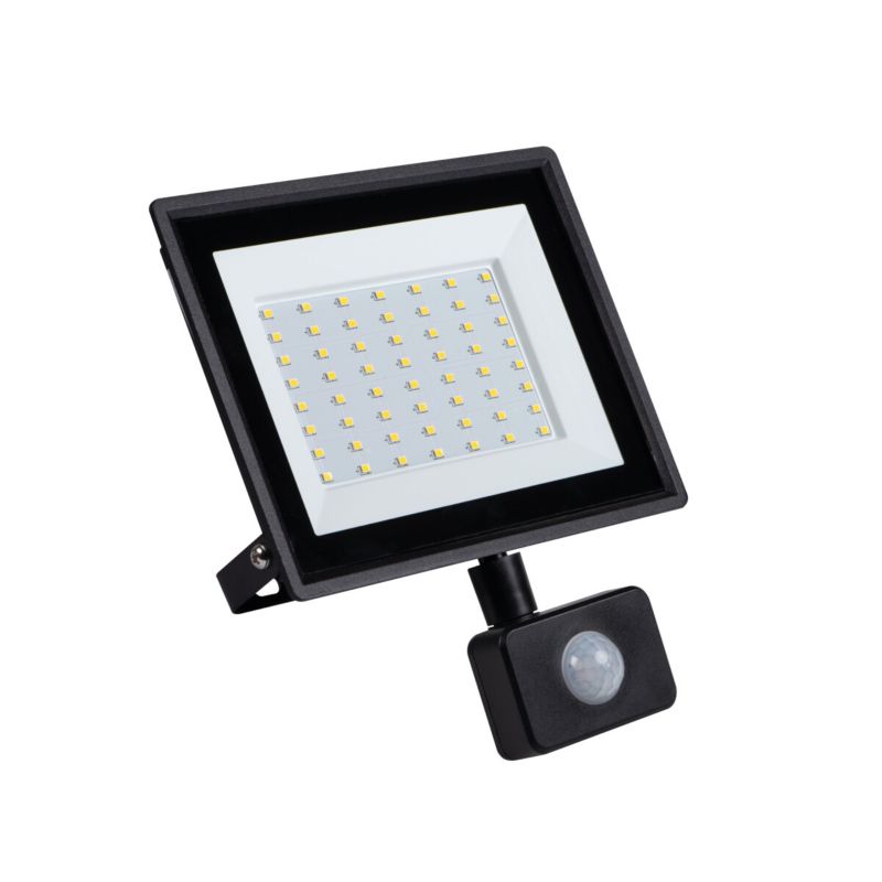 Naświetlacz LED LightLogic LL LATA 50W-B-SE 30603  czujnik ruchu czarny PIR 1 szt.