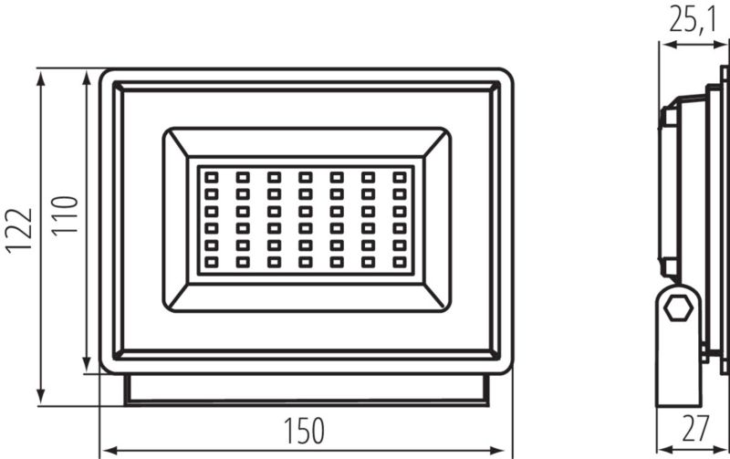 Naświetlacz LED LightLogic LLN FDL LED 30W-B 66010 oprawa 30W wodoodporny oświetlenie podjazdów 1 szt.