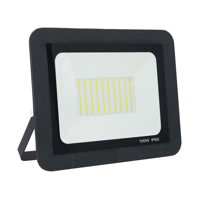 Naświetlacz LED Polux  czarny LED 100W 6500K 8200lm  IP65 wym: 25,2 x 29 x 3,7 cm aluminium - 1 szt.