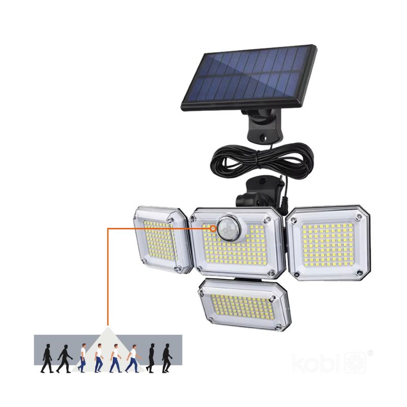 Naświetlacz z czujnikiem ruchu solarny Kobi LED 2,5W 6000K 1szt.