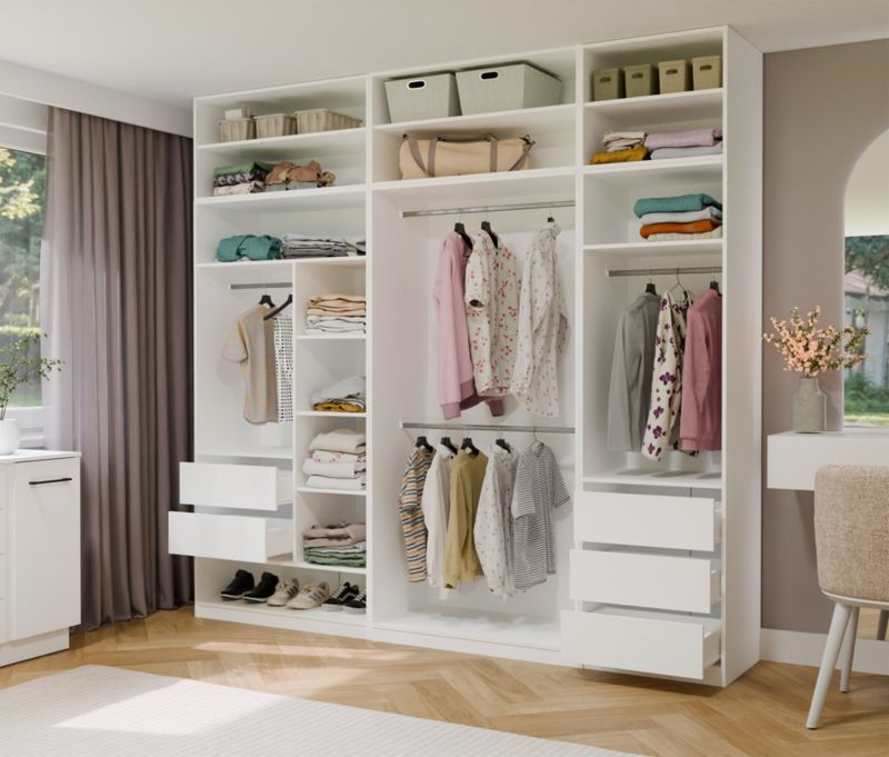 NADSTAWKA 100 OPENO BIAŁA Półka Do Garderoby Modułowa 100 cm Do ...
