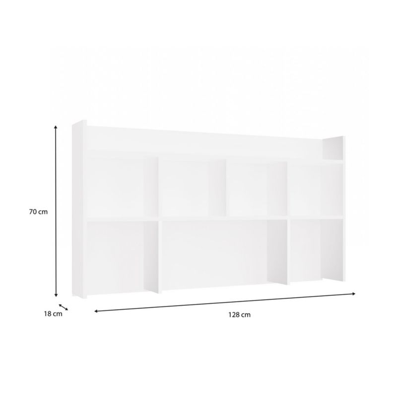 Nadstawka do Biurka Topeshop NADSTAWKA DO BIURKA 130 cm Biały 128x70x18 cm 1 szt.