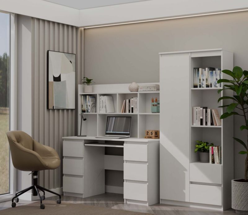 Nadstawka do Biurka Topeshop NADSTAWKA DO BIURKA 130 cm Biały 128x70x18 cm 1 szt.