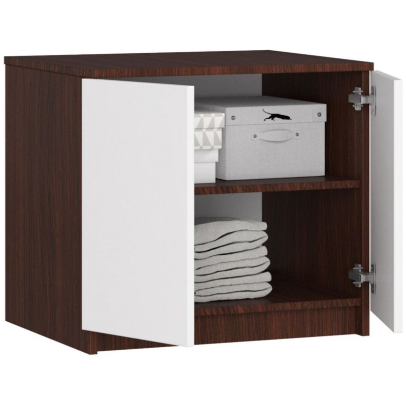 Nadstawka na szafę Akord S60 Wenge 60 cm 2 drzwi kolor Biały mat 2 półki 60x51x55 cm 1 szt.