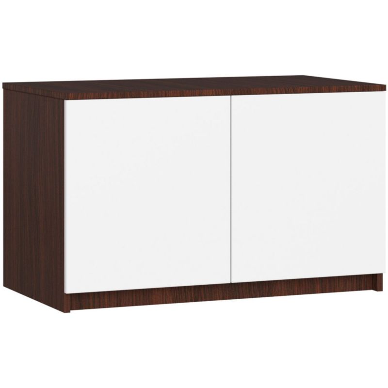 Nadstawka na szafę Akord S90 Wenge 90 cm 2 drzwi kolor Biały mat 2 półki 90x51x55 cm 1 szt.