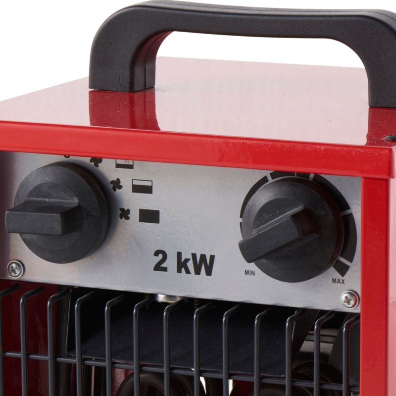 Nagrzewnica elektryczna 2 kW czarno-czerwony