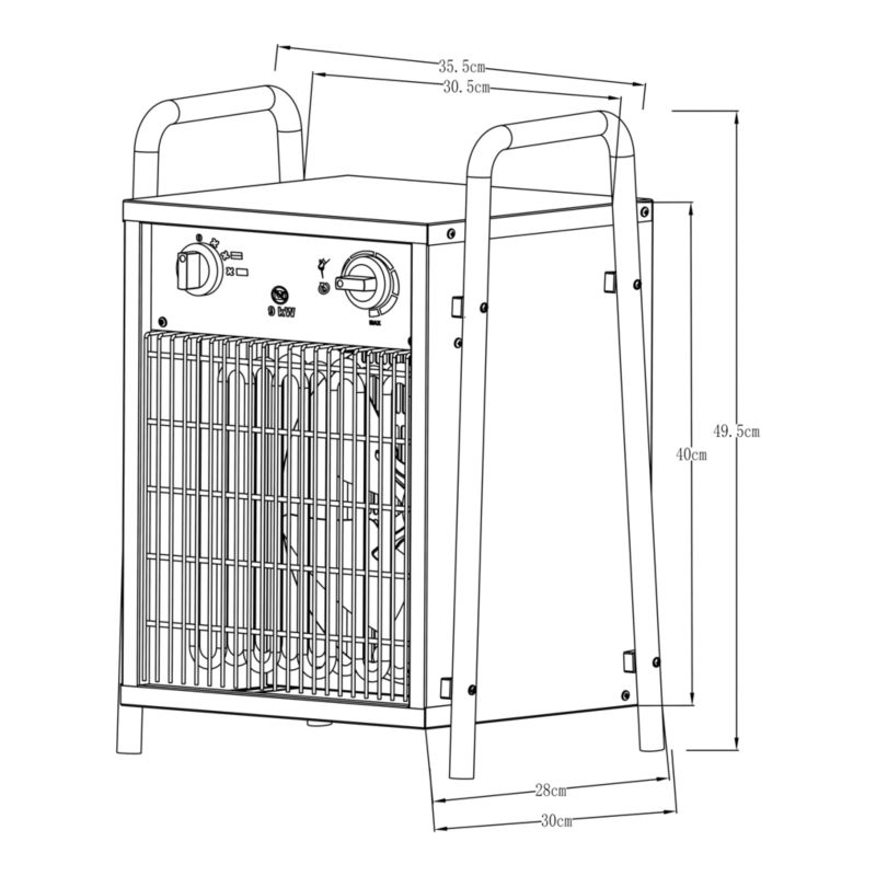 Nagrzewnica elektryczna 9000 W
