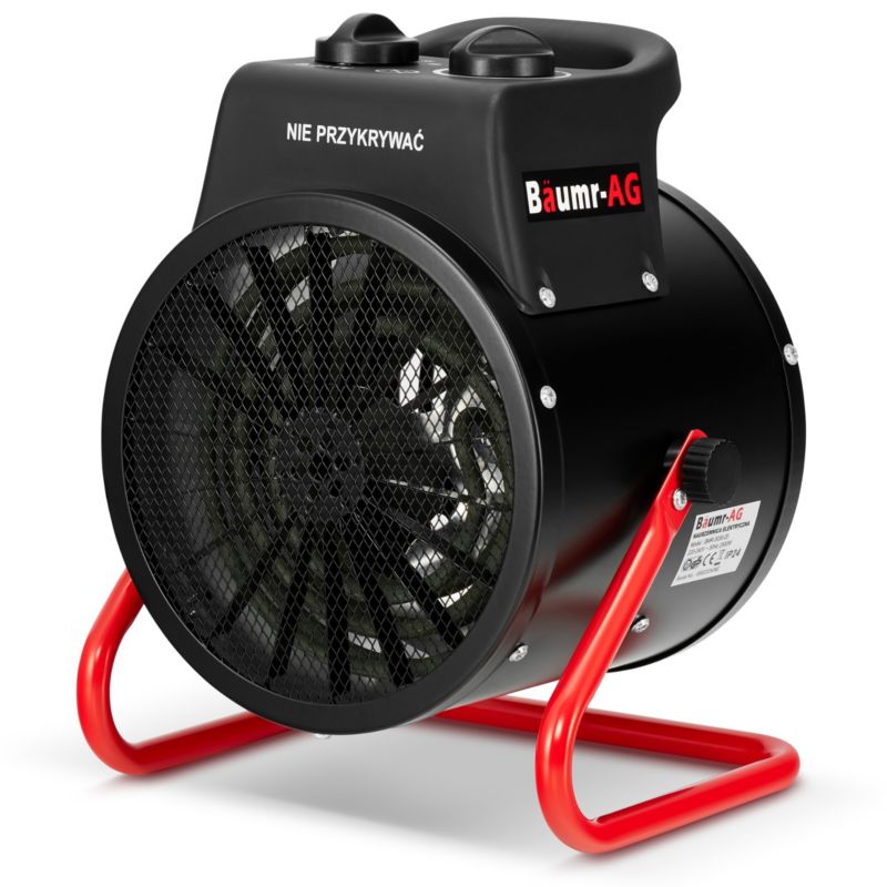 Nagrzewnica elektryczna BAUMR-AG 2,5kW 2500W dmuchawa farelka grzejnik + termostat 1 szt