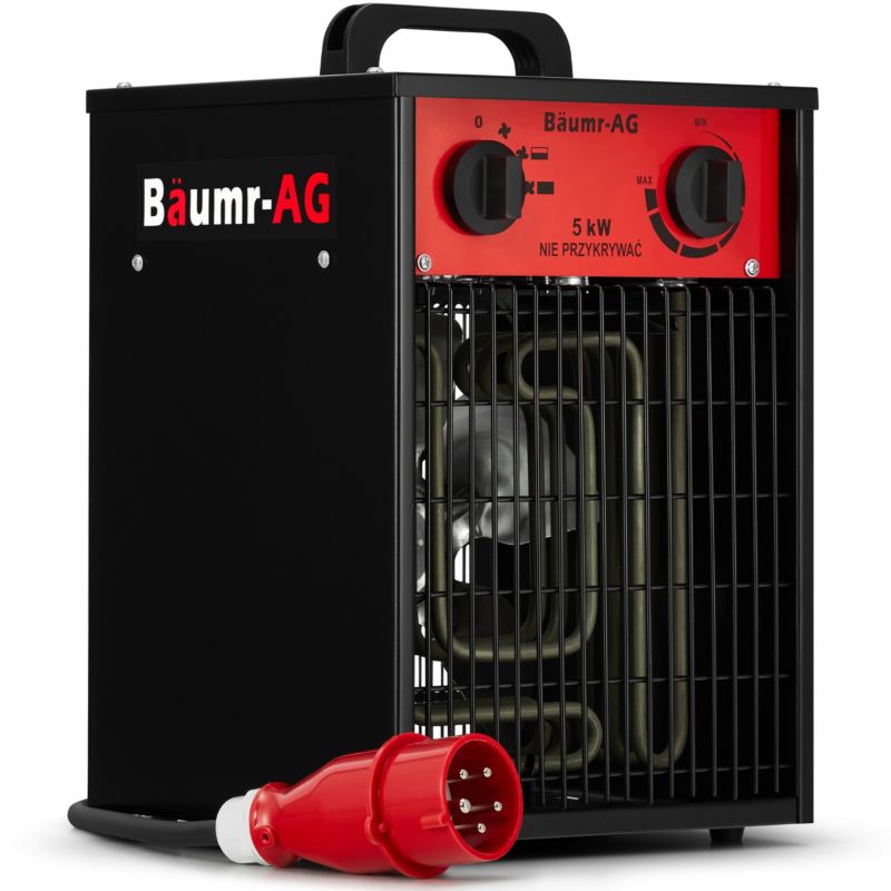 Nagrzewnica elektryczna BAUMR-AG 5,0kW 5000W dmuchawa farelka grzejnik + termostat 1 szt