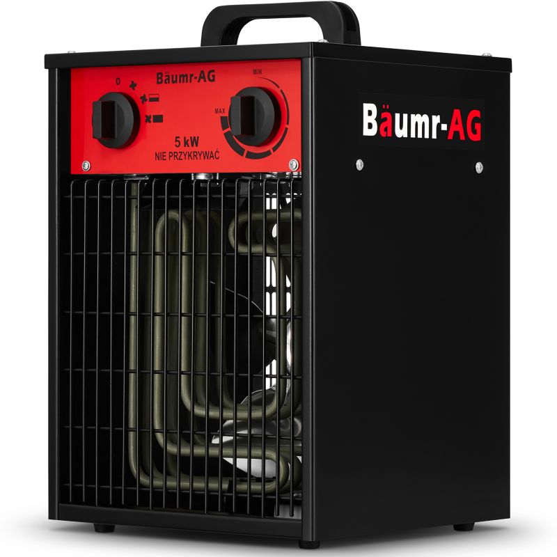 Nagrzewnica elektryczna BAUMR-AG 5,0kW 5000W dmuchawa farelka grzejnik + termostat 1 szt