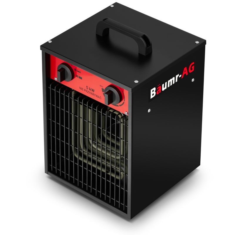 Nagrzewnica elektryczna BAUMR-AG 5,0kW 5000W dmuchawa farelka grzejnik + termostat 1 szt