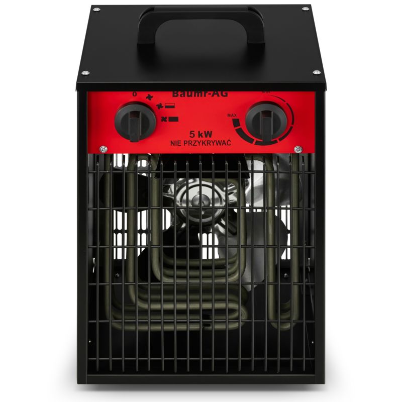 Nagrzewnica elektryczna BAUMR-AG 5,0kW 5000W dmuchawa farelka grzejnik + termostat 1 szt