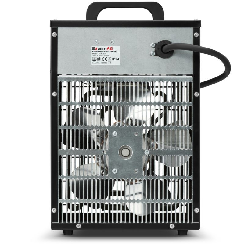 Nagrzewnica elektryczna BAUMR-AG 5,0kW 5000W dmuchawa farelka grzejnik + termostat 1 szt