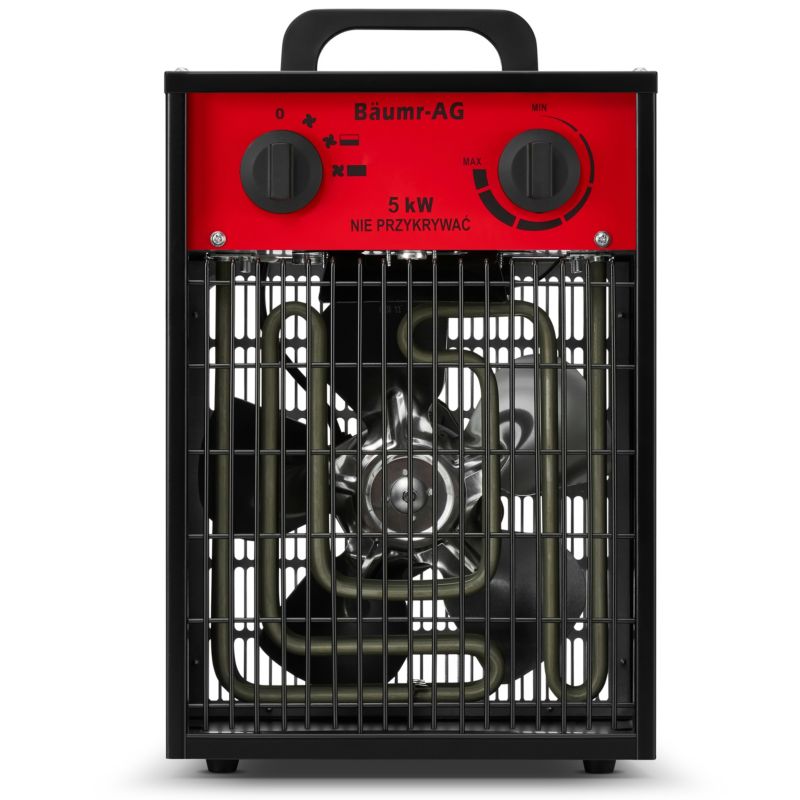 Nagrzewnica elektryczna BAUMR-AG 5,0kW 5000W dmuchawa farelka grzejnik + termostat 1 szt