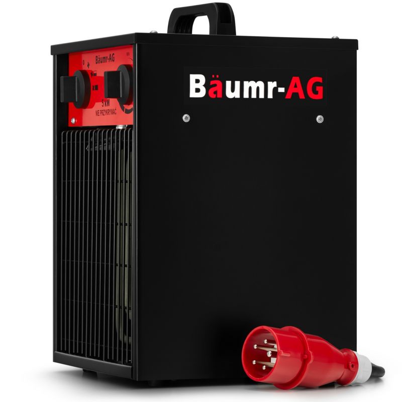 Nagrzewnica elektryczna BAUMR-AG 5,0kW 5000W dmuchawa farelka grzejnik + termostat 1 szt