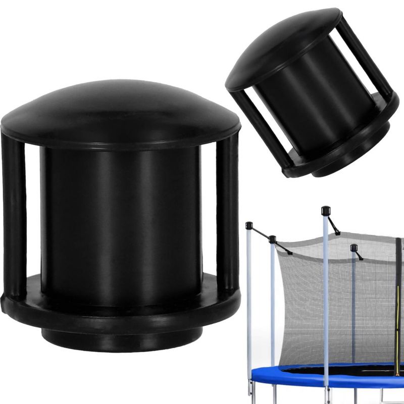Nakładka, nasadka na słupek do siatki wewnetrznej trampoliny, mocowanie siatki, 1 szt. czarna