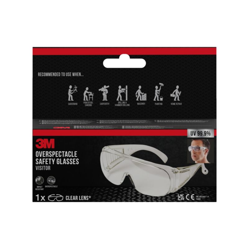 Nakładkowe okulary ochronne 3M Visitor bezbarwne