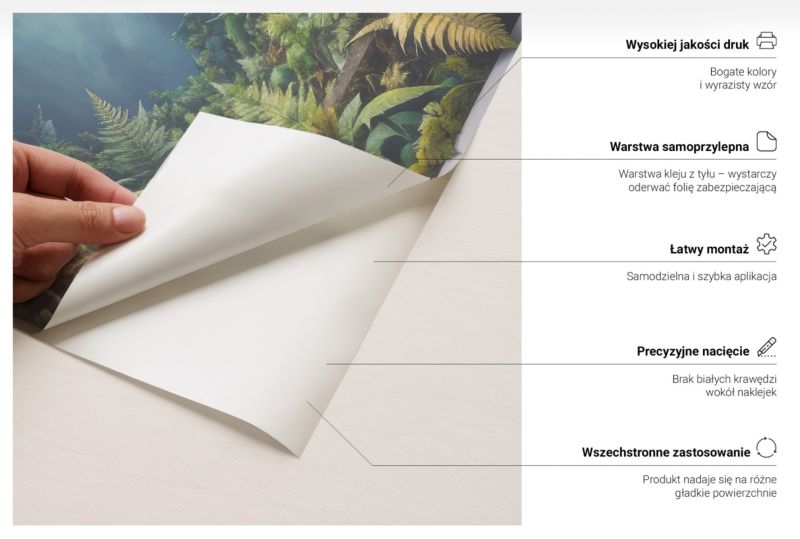 Naklejka 3D Wallfluent Wodne skały 58x60 cm Dziura w ścianie Nowoczesna 1 rol.