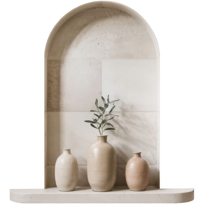 Naklejka dekoracyjna 3D Wallfluent Ceramiczne wazony 54x60 cm Na ścianę szafę Wycinana po obrysie 1 rol.