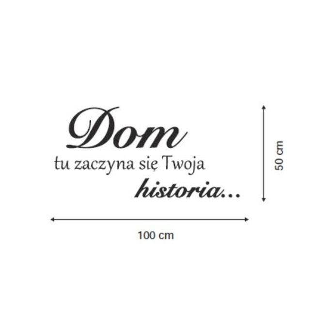 Naklejka Dom 100 x 45 cm czarna