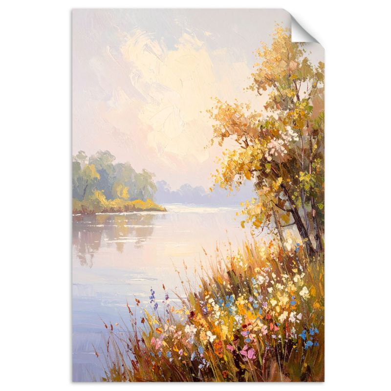 Naklejka na ścianę do salonu sypialni Feeby Krajobraz Rzeka Drzewa Natura 100x150cm 1szt