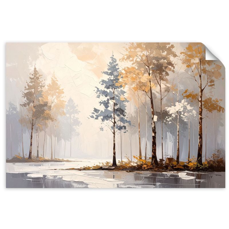 Naklejka na ścianę do salonu sypialni Feeby Las Drzewa Krajobraz 45x30cm 1szt